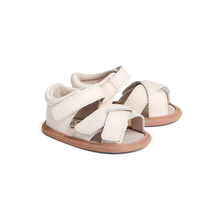 Load image into Gallery viewer, Pretty Brave Baby Criss Cross Sandal in Stone
