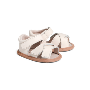 Pretty Brave Baby Criss Cross Sandal in Stone