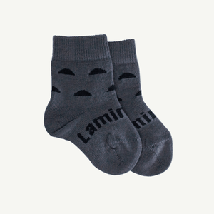 Lamington Merino Wool Crew Socks- Coal