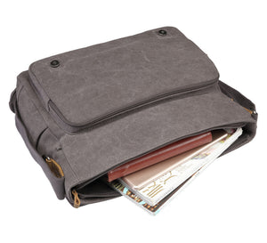 Troop Classic London Laptop Messenger Bag-Charcoal