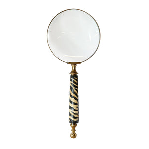 CC Interiors Magnifying Glass with Tiger Pattern Horn Handle