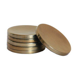 CC Interiors Hammered Coasters in Brass Finish