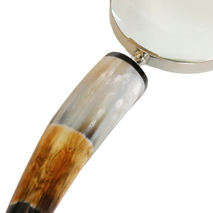 CC Interiors Brass Magnifying Glass with Horn Handle