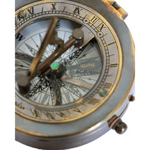 Load image into Gallery viewer, CC Interiors Sundial with Compass in Two Tone Antique Finish
