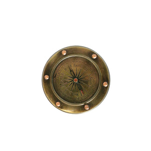 CC Interiors Compass with Magnifier in Two Tone Antique Finish