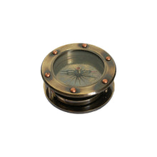 Load image into Gallery viewer, CC Interiors Compass with Magnifier in Two Tone Antique Finish
