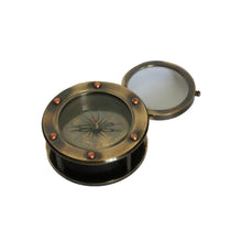 Load image into Gallery viewer, CC Interiors Compass with Magnifier in Two Tone Antique Finish
