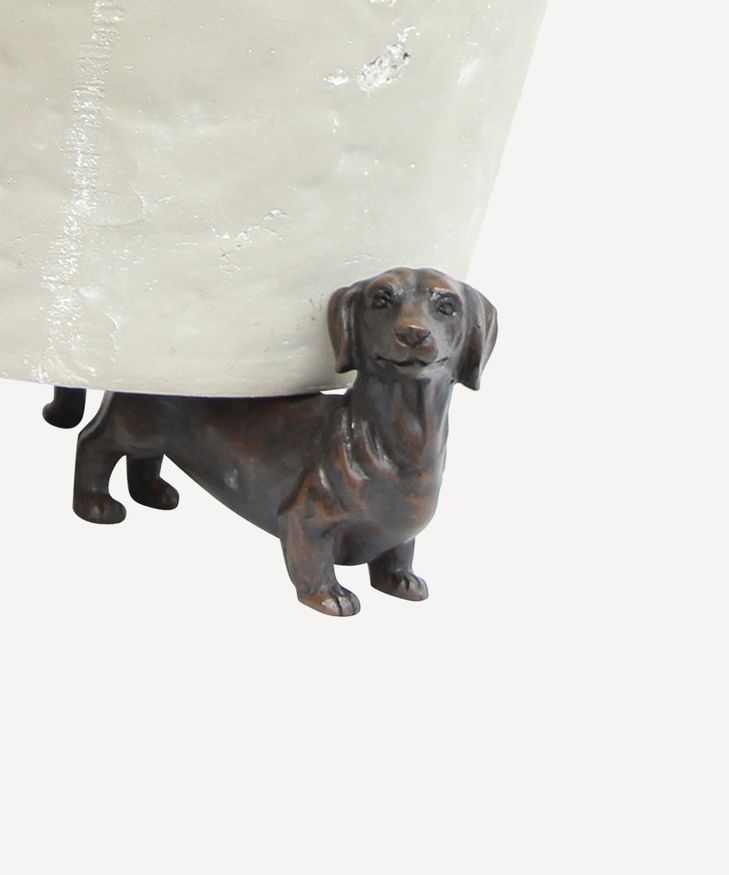 French Country Collections Dachshund Pot Stand