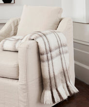 Load image into Gallery viewer, French Country Collections Plaid Taupe Throw

