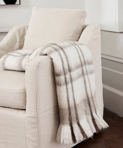 French Country Collections Plaid Taupe Throw