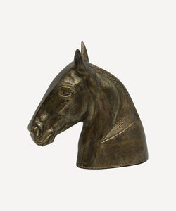 French Country Collections Horse Head Decor Brass