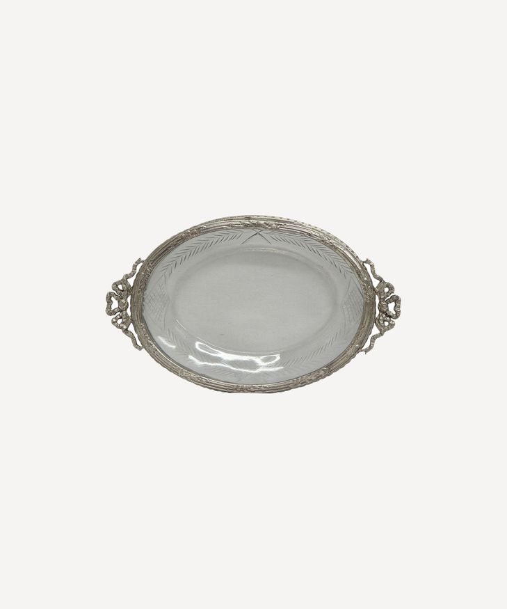 French Country Collections Cut Glass Soap Dish