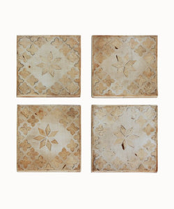 French Country Collections Flower Bone Coasters