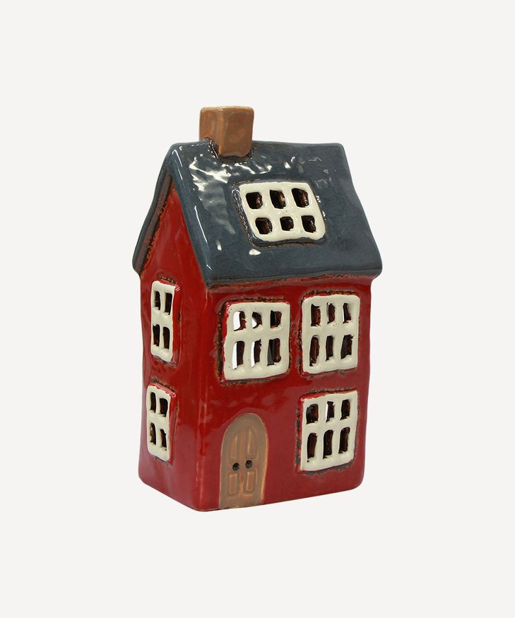 French Country Collections Alsace Tea Light House Navy Roof
