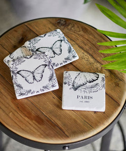 French Country Collections Butterfly Coasters