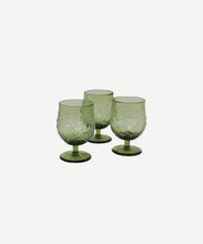 Load image into Gallery viewer, French Country Collections Serena Green Wine Goblets set of 4

