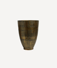 Load image into Gallery viewer, French Country Collections Hammered Stripe Brass Pot Large
