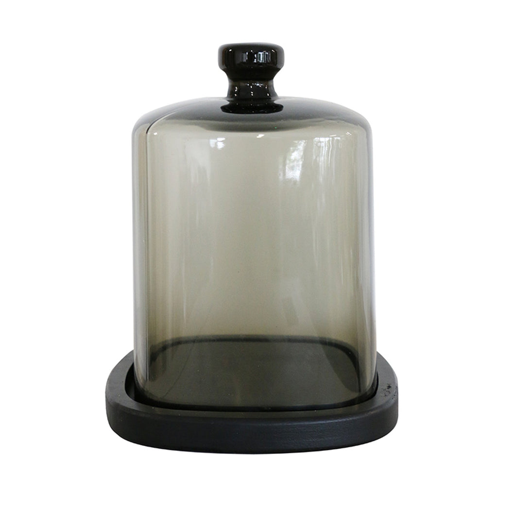 CC Interiors Perfumery Glass Dome with Wooden Base