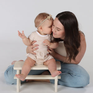 Little Bee by Dimples Cotton Skirt Bodysuit- Gingham