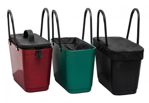 Hinza Small Black Bag- Green Plastic