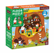 Load image into Gallery viewer, Mudpuppy Forest School 25 Piece Floor Puzzle With Shaped Pieces
