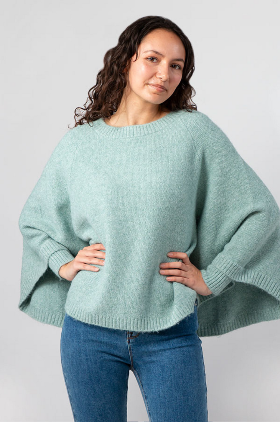 Stella & Gemma Poncho One Size Duck Egg