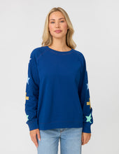 Load image into Gallery viewer, Stella &amp; Gemma Classic Sweater- Navy Star Crossed
