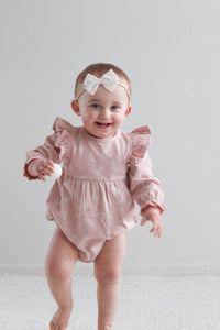 Burrow & Be Hazel Romper- Flutter Print