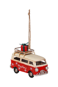 Flower Systems Hanging Vintage Campervan Red