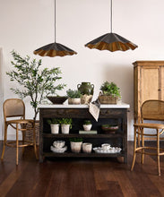 Load image into Gallery viewer, French Country Collections Lars Aged Black Kitchen Island Large
