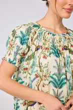 Load image into Gallery viewer, Arabella Peacock Shirred Bodice Short Sleeve Nightie
