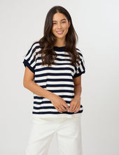 Load image into Gallery viewer, Stella &amp; Gemma Gwen Tee- Milk/Midnight Stripe
