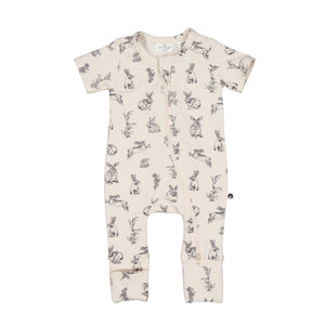 Burrow & Be Almond Burrowers Shortsleeve Zipsuit