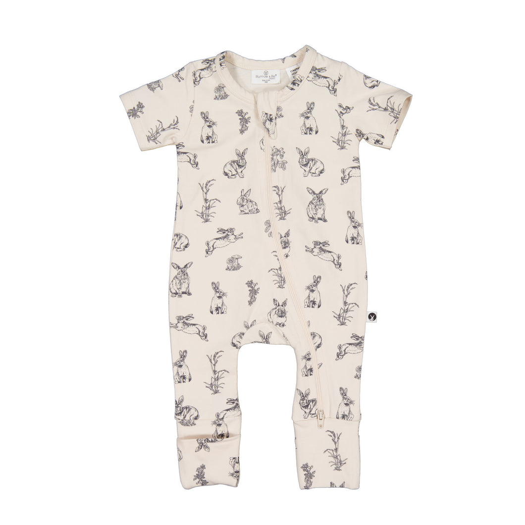 Burrow & Be Almond Burrowers Shortsleeve Zipsuit