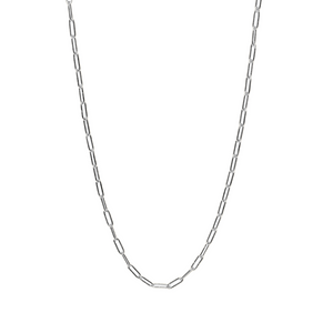 Fabuleux Vous Steel Me Stainless Steel Paper Clip Chain Silver 50cm