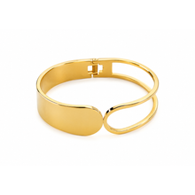 Load image into Gallery viewer, Fabuleux Vous Steel Me Yellow Gold Polar Cuff Bracelet
