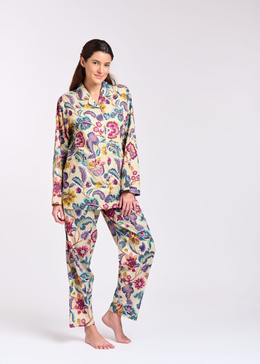Arabella Pinks/Purples Long Sleeve Pyjama Set