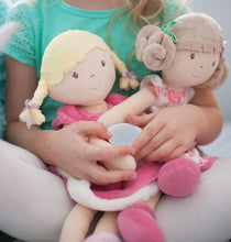 Load image into Gallery viewer, Bonikka Butterfly Kids- Ria 35cm Blonde Hair/Pink &amp; White Dress
