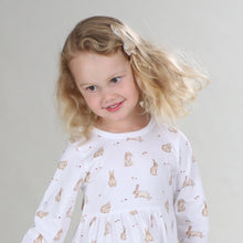 Load image into Gallery viewer, Little Bee by Dimples Cotton Long Sleeve Dress- Bunny
