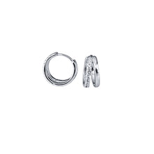 Load image into Gallery viewer, Lindi Kingi Double Embellished Huggies-Silver
