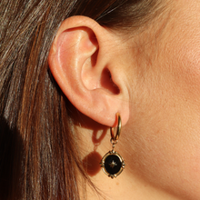 Load image into Gallery viewer, Fabuleux Vous Steel Me Boho Black Star Earrings
