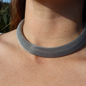 Fabuleux Vous Steel Me Silver Cici Necklace