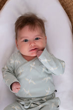 Load image into Gallery viewer, Burrow &amp; Be Swan Flight Long Sleeve Kimono Bodysuit
