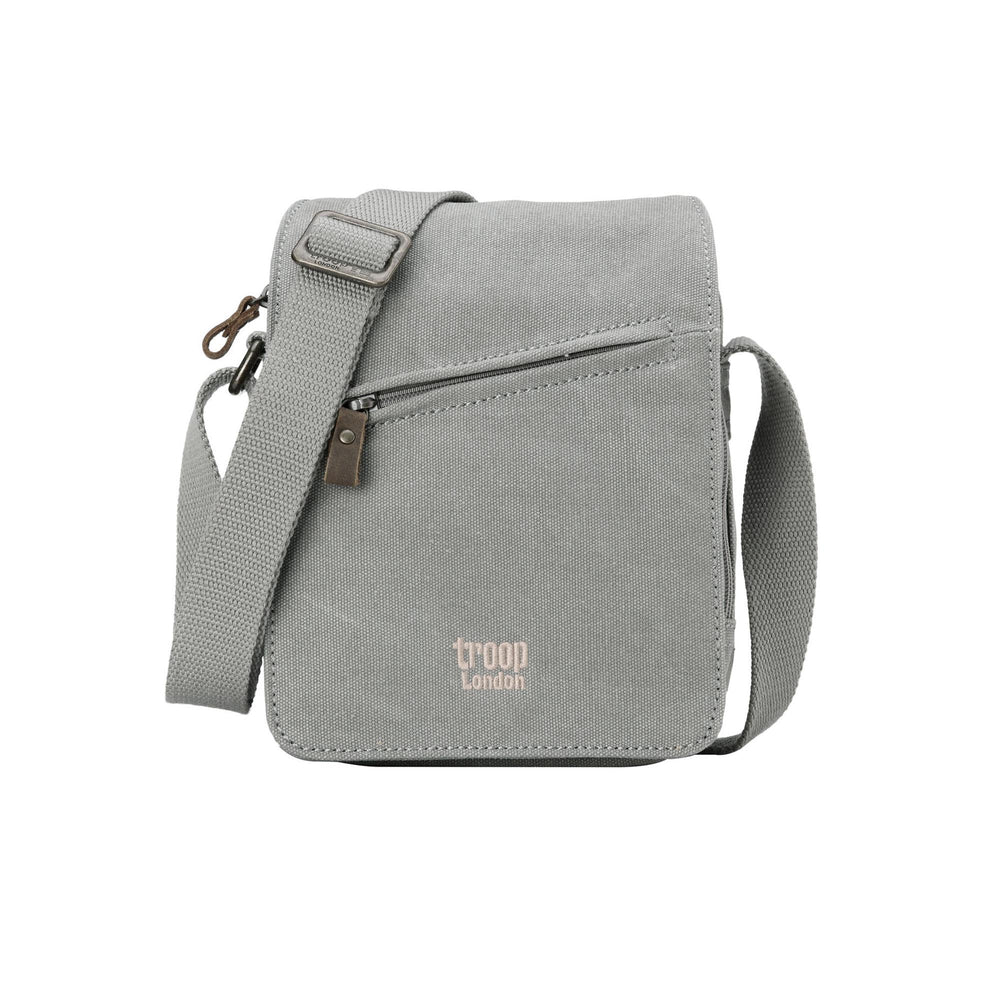 Troop Classic Small Zip Front Cross Body Bag- Ash Grey