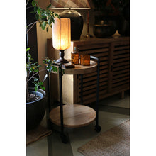 Load image into Gallery viewer, CC Interiors Cairo Trolley with Oak Tray Top &amp; Base with Matte Black Legs
