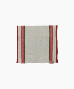 French Country Collections Red Selvedge Stripe Linen Table Runner