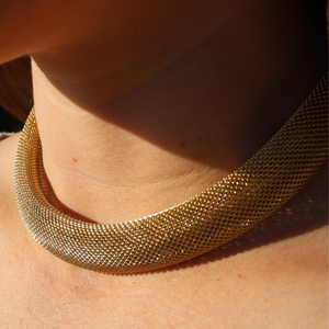 Fabuleux Vous Steel Me Cici Gold Necklace