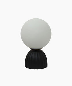 French Country Collections Orion Ribbed Orb Black