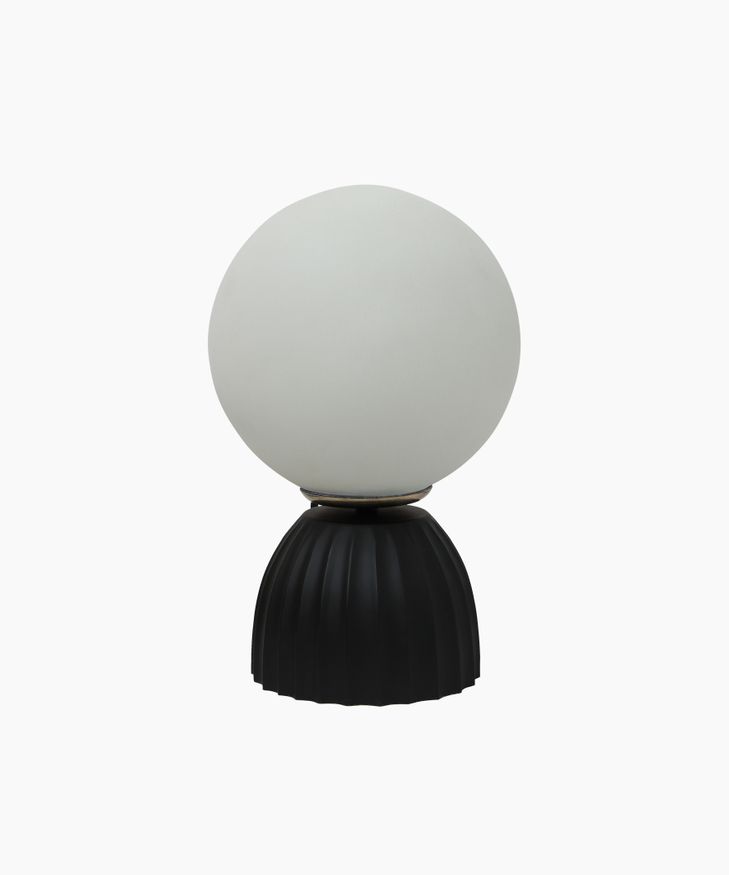 French Country Collections Orion Ribbed Orb Black