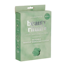 Load image into Gallery viewer, Annabel Trends Beauty Ritual Luxury Waffle Makeup Removing Cloths set of 4- Moss
